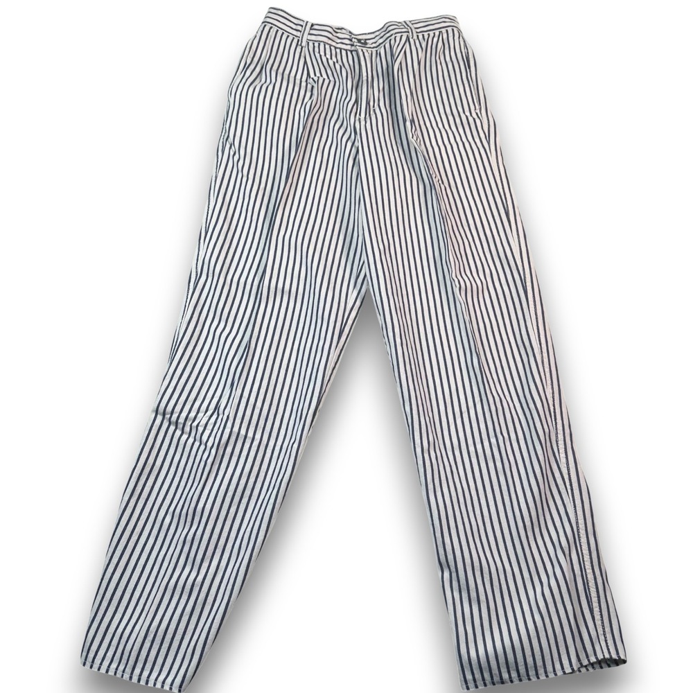 Calvin‎ Klein Blue Jeans Pants Mens 28 Navy White Striped Vintage 90s High Rise